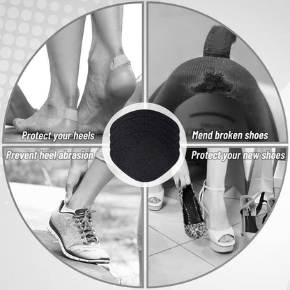 8 Paar Schuhpatches für Löcher, selbstklebende Schuhfersenreparatur, Lochreparatur für Turnschuhe, Lederschuhe, High Heels (Schwarz)
