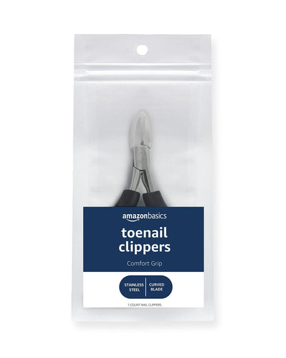Nagelknipser für dicke Nägel mit Komfortgriff, Edelstahl, Schwarz