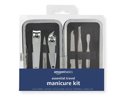 6-teiliges Reise-Maniküre-Set – Nagelpflege-Set mit Nagelknipser, tragbare Nagelpflege-Werkzeuge in Reiseetui