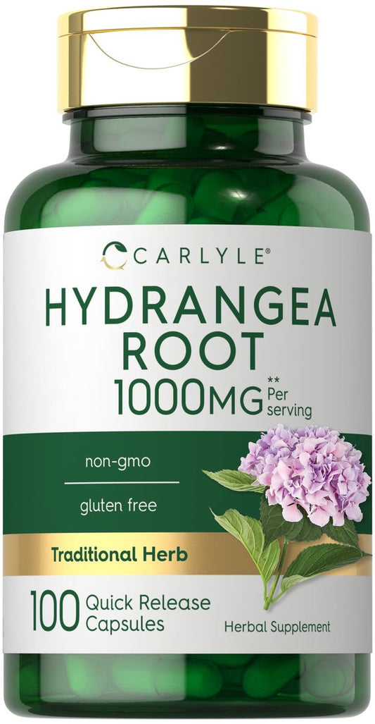 Carlyle Hydrangea-Wurzel Kapseln | 100 Stück | Nicht-GVO, Glutenfrei, Nahrungsergänzungsmittel