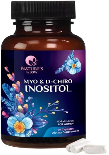 Myo-Inositol & D-Chiro Inositol 1025mg – 40:1 Idealverhältnis für Eierstockunterstützung, veganes Myo & D-Chiro Supplement für natürliches Gleichgewicht und Hormonunterstützung, Vitamin B8, Nicht-GVO – 60 Kapseln