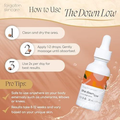Forgotten Skincare Body Oil Serum – Feuchtigkeitsspendende Behandlung zur Beruhigung von Rasierpickeln, eingewachsenen Haaren und zur Unterstützung eines gleichmäßigen Hauttons