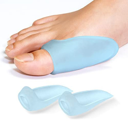 Gel Zehenspreizer und Ballenschutz – 12er-Pack Ballenpads und Polster für den großen Zeh – Lindert Fußschmerzen durch Reibung, Druck und Scheuern (FSA/HSA-förderfähig) – Blau