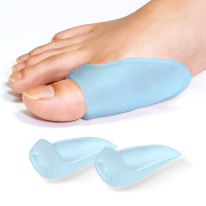 Gel Zehenspreizer und Ballenschutz – 12er-Pack Ballenpads und Polster für den großen Zeh – Lindert Fußschmerzen durch Reibung, Druck und Scheuern (FSA/HSA-förderfähig) – Blau