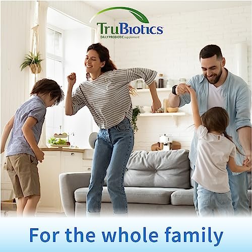 TruBiotics Probiotika für Verdauungs- und Immunsystem – mit Präbiotika, unterstützt Regelmäßigkeit und hilft bei Bauchbeschwerden, Blähungen und Völlegefühl, 2 klinisch untersuchte Stämme, 30 Kapseln