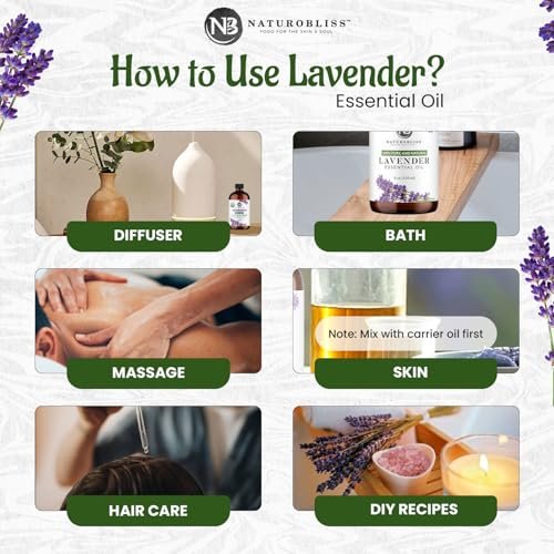 NaturoBliss Bio-Lavendelöl, 100% reines therapeutisches Öl, 30 ml – Ideal für Aromatherapie und Entspannung