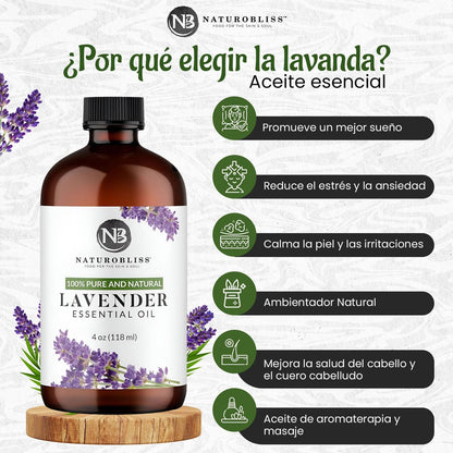 NaturoBliss Bio-Lavendelöl, 100% reines therapeutisches Öl, 30 ml – Ideal für Aromatherapie und Entspannung