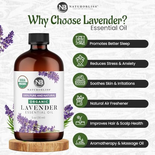 NaturoBliss Bio-Lavendelöl, 100% reines therapeutisches Öl, 30 ml – Ideal für Aromatherapie und Entspannung