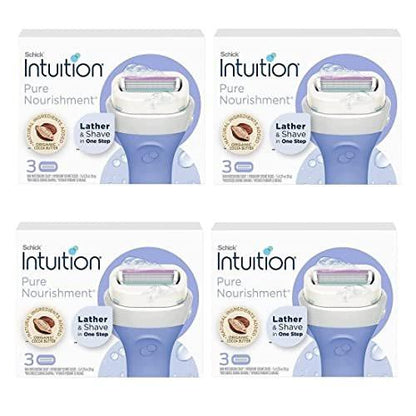 Schick Intuition Pure Nourishment Nachfüllpackung mit Bio-Kakaobutter – 12 Klingen für Damen