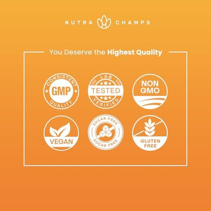 NutraChamps Kinder Multivitamin Gummis | Zuckerfrei 120 vegane Gummivitamine für Kinder | Erdbeere, Maracuja, Pfirsich & Kirsche