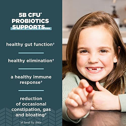 Ancient Nutrition Probiotika für Kinder – Gummibärchen mit 5 Mrd. KBE, unterstützt die Darmgesundheit, reduziert Blähungen und Verstopfung, 30 Stück