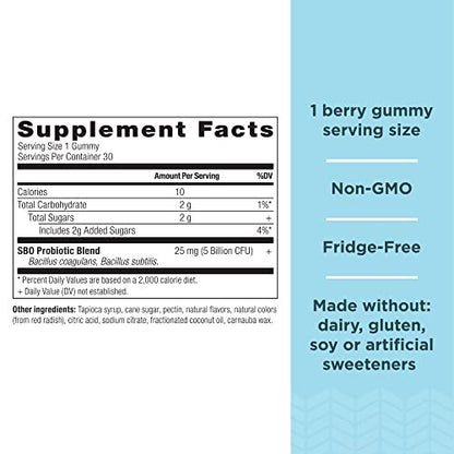 Ancient Nutrition Probiotika für Kinder – Gummibärchen mit 5 Mrd. KBE, unterstützt die Darmgesundheit, reduziert Blähungen und Verstopfung, 30 Stück
