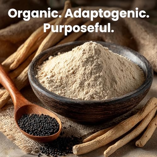 6-in-1 Bio Maca-Wurzel Ashwagandha Kapseln 1710mg mit DHEA und schwarzem Pfefferextrakt für Frauen und Männer - Schwarze Maca Nahrungsergänzung für Ausdauer, Knochen- und Stimmungssupport, 120 Stück