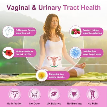 NATURE TARGET Probiotika für Frauen, 100 Milliarden KBE, mit Verdauungsenzymen & Präbiotika, Vaginalprobiotika mit Cranberry für die Gesundheit der Harnwege, pH-Balance, 90 vegane Kapseln