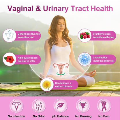 NATURE TARGET Probiotika für Frauen, 100 Milliarden KBE, mit Verdauungsenzymen & Präbiotika, Vaginalprobiotika mit Cranberry für die Gesundheit der Harnwege, pH-Balance, 90 vegane Kapseln