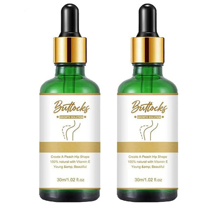 2er-Pack Hiplift-Gesäßöl – Natürliches Kräuteröl für straffere und festere Gesäßmuskeln, Po-Vergrößerungs-Massageöl für Frauen