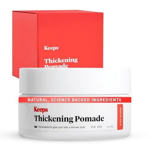 Keeps Thickening Pomade für Männer - Matt Finish Mittlerer Halt Styling Pomade - Biotin Haarpflege für volleres, dickeres Haar - Ohne Ethanol & Propylenglykol - Reisegröße - 85 g