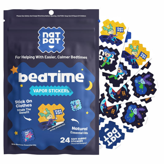 BUZZPATCH NATPAT Sleepy Patch – Einschlaf-Pflaster für Kinder – 24 natürliche, melatoninfreie Pflaster für besseren Schlaf