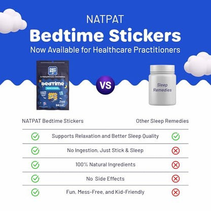 BUZZPATCH NATPAT Sleepy Patch – Einschlaf-Pflaster für Kinder – 24 natürliche, melatoninfreie Pflaster für besseren Schlaf