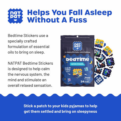 BUZZPATCH NATPAT Sleepy Patch – Einschlaf-Pflaster für Kinder – 24 natürliche, melatoninfreie Pflaster für besseren Schlaf