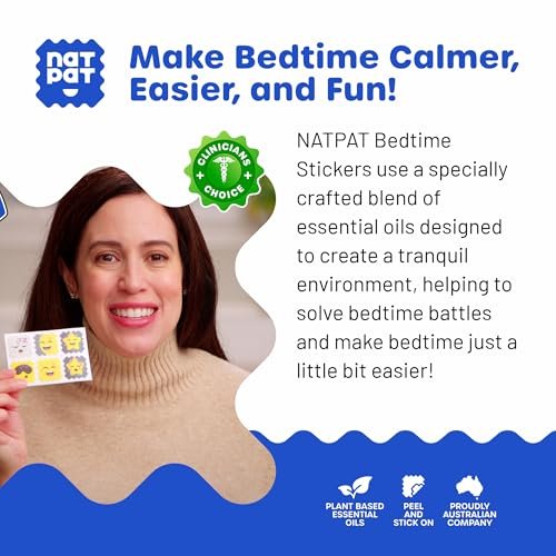 BUZZPATCH NATPAT Sleepy Patch – Einschlaf-Pflaster für Kinder – 24 natürliche, melatoninfreie Pflaster für besseren Schlaf