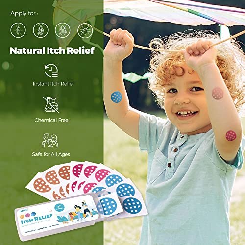 Istpch Insektenstich-Pflaster gegen Juckreiz – 27 natürliche Aufkleber zur Linderung von Juckreiz und Schwellungen – Ideal für Kinder und Familie im Sommerurlaub und Camping