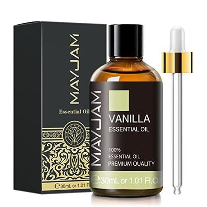 MAYJAM Vanille Ätherisches Öl 30ml – Premium Vanilleöl für Aromatherapie, Diffuser, Seifen- und Kerzenherstellung, langanhaltender Duft