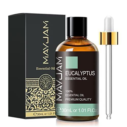 Eukalyptus ätherisches Öl, MAYJAM 30ml/1,01 Fl.oz Reines Eukalyptusöl für Diffuser, Seifen- und Kerzenherstellung, ideal für Wohnzimmer, Schlafzimmer, Büro und Auto