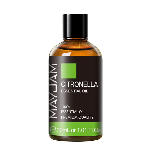 Citronella Ätherisches Öl, MAYJAM 1,01FL.OZ Premium Citronella Öl für Seifen- und Kerzenherstellung, Diffuser, Schlafzimmer, Wohnzimmer, Büro, 30ML/Flasche
