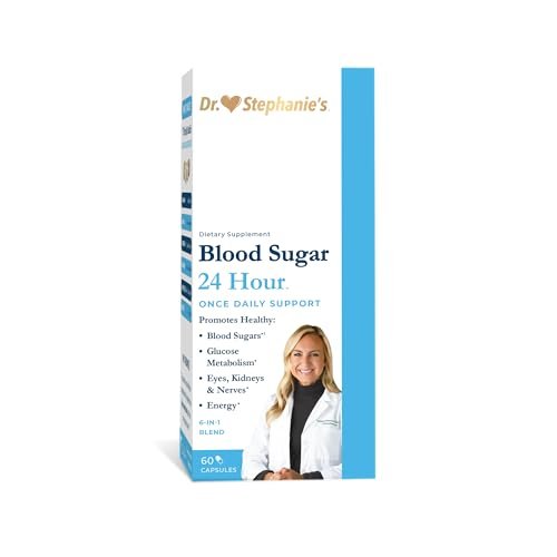 Pharmaganics Blood Sugar 24 Stunden - 6-in-1 Formel mit Zimt, Banaba, Chrom, Mariendistel & mehr - Einmal tägliches Nahrungsergänzungsmittel
