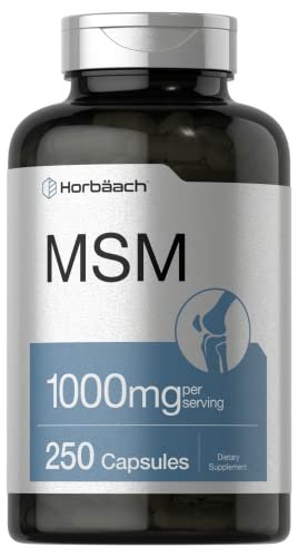 Horbäach MSM Kapseln | 1000mg | 250 Stück | Non-GMO & Glutenfrei | Methylsulfonylmethan