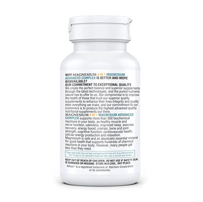 Kappa Nutrition Magnesium 4-in-1, 280 mg elementares Magnesium (Bisglycinat, Malat) + Zink & Vitamin D3, für Gehirn, Schlaf, Energie, Muskeln, Immunsystem, 120 vegane Kapseln