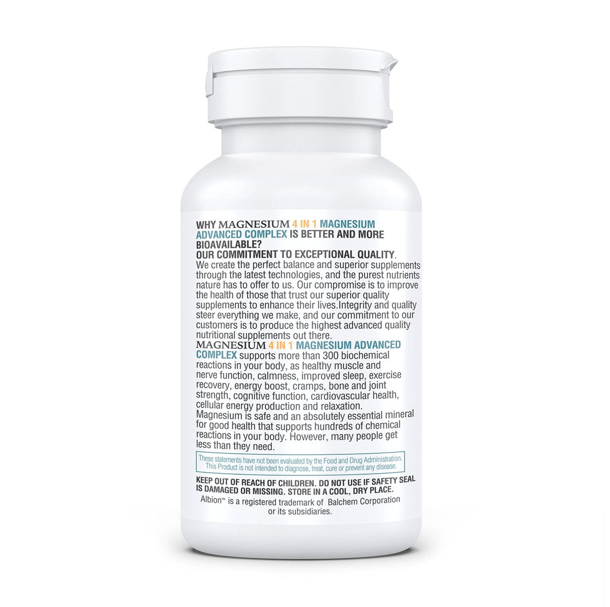 Kappa Nutrition Magnesium 4-in-1, 280 mg elementares Magnesium (Bisglycinat, Malat) + Zink & Vitamin D3, für Gehirn, Schlaf, Energie, Muskeln, Immunsystem, 120 vegane Kapseln