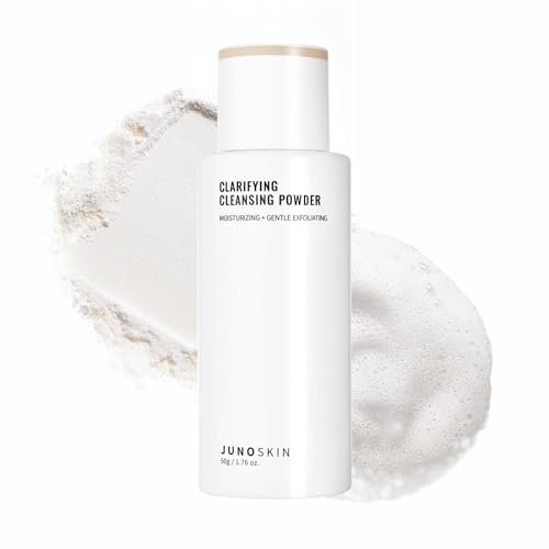 JUNO & Co. Reinigungspulver, Peeling-Gesichtsreiniger, 10-Inhaltsstoff-Pulver-zu-Schaum-Reiniger mit Hyaluronsäure, Reisextrakt und Papain-Enzym, ohne Duftstoffe, 50 g / 1,76 oz.