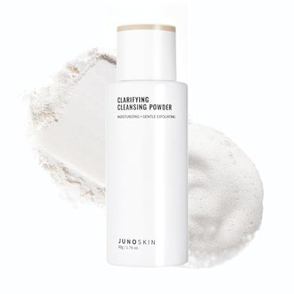 JUNO & Co. Reinigungspulver, Peeling-Gesichtsreiniger, 10-Inhaltsstoff-Pulver-zu-Schaum-Reiniger mit Hyaluronsäure, Reisextrakt und Papain-Enzym, ohne Duftstoffe, 50 g / 1,76 oz.