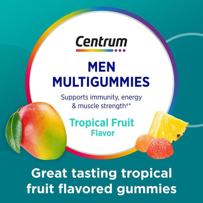 Centrum Männer Multivitamin Gummibärchen – Immunsystem, Energie & gesundes Aussehen – 100 Stück, 50 Tage Vorrat