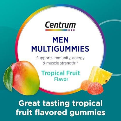 Centrum Männer Multivitamin Gummibärchen – Immunsystem, Energie & gesundes Aussehen – 100 Stück, 50 Tage Vorrat