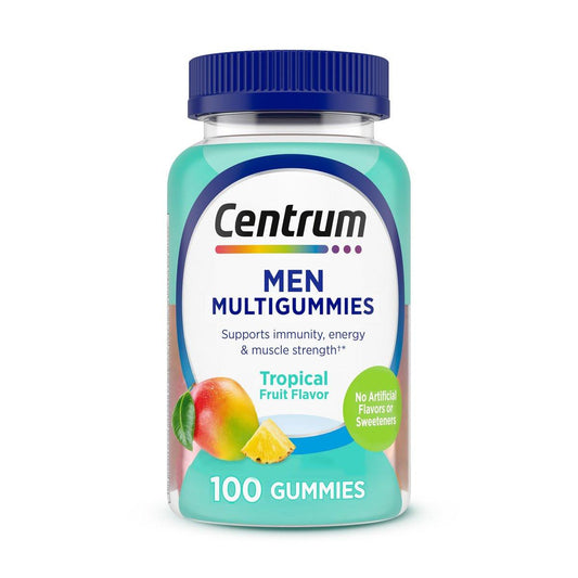 Centrum Männer Multivitamin Gummibärchen – Immunsystem, Energie & gesundes Aussehen – 100 Stück, 50 Tage Vorrat