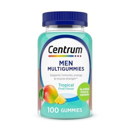 Centrum Männer Multivitamin Gummibärchen – Immunsystem, Energie & gesundes Aussehen – 100 Stück, 50 Tage Vorrat