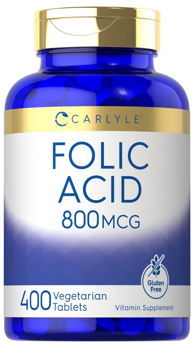 Carlyle Folsäure 800 mcg Tabletten | 400 Stück | Vegetarisch, Nicht-GVO, Glutenfrei