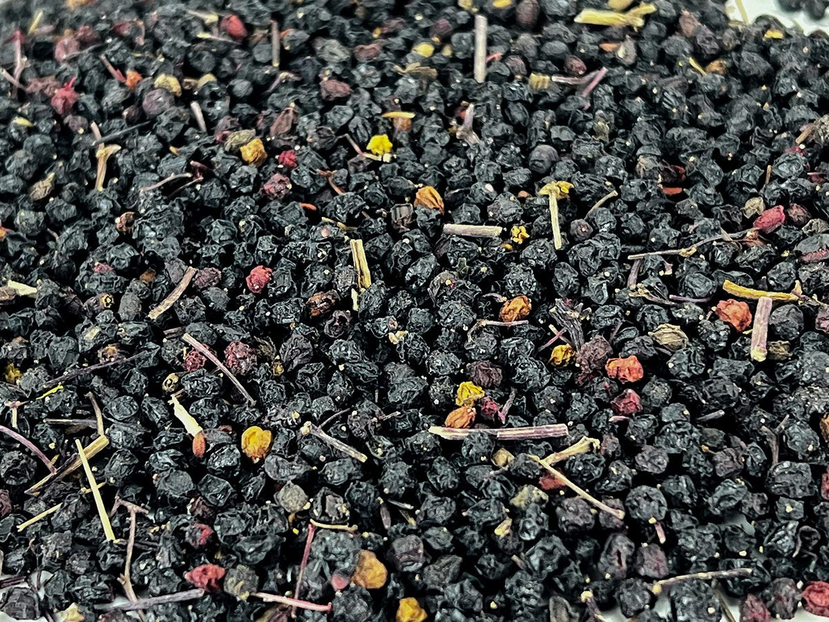 U.S. Wellness Naturals Holunderbeeren – 1lb (echte Wildsammlung) | 100% USDA zertifiziert bio | Getrocknete schwarze Holunderbeeren in Bulk | Für Holundersirup, Gummibärchen, Tee – Roh, vegan, Sambucus Nigra