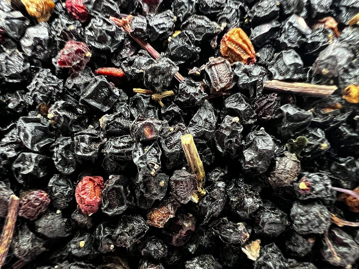 U.S. Wellness Naturals Holunderbeeren – 1lb (echte Wildsammlung) | 100% USDA zertifiziert bio | Getrocknete schwarze Holunderbeeren in Bulk | Für Holundersirup, Gummibärchen, Tee – Roh, vegan, Sambucus Nigra