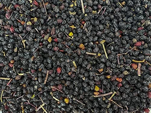 U.S. Wellness Naturals Holunderbeeren – 1lb (echte Wildsammlung) | 100% USDA zertifiziert bio | Getrocknete schwarze Holunderbeeren in Bulk | Für Holundersirup, Gummibärchen, Tee – Roh, vegan, Sambucus Nigra