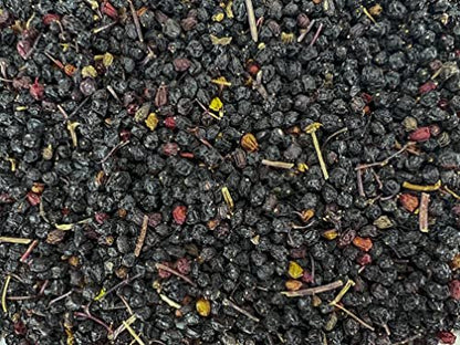 U.S. Wellness Naturals Holunderbeeren – 1lb (echte Wildsammlung) | 100% USDA zertifiziert bio | Getrocknete schwarze Holunderbeeren in Bulk | Für Holundersirup, Gummibärchen, Tee – Roh, vegan, Sambucus Nigra
