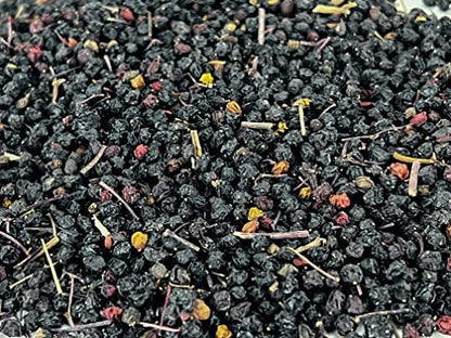 U.S. Wellness Naturals Holunderbeeren – 1lb (echte Wildsammlung) | 100% USDA zertifiziert bio | Getrocknete schwarze Holunderbeeren in Bulk | Für Holundersirup, Gummibärchen, Tee – Roh, vegan, Sambucus Nigra