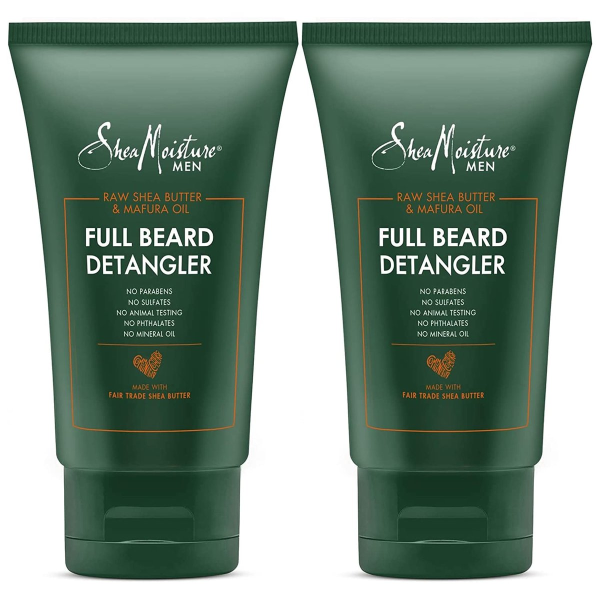 SheaMoisture Men Full Beard Detangler & Conditioner mit Maracujaöl & Sheabutter – Reichhaltige Feuchtigkeitscreme zum Enthaaren und Pflegen, 2er-Pack à 118 ml
