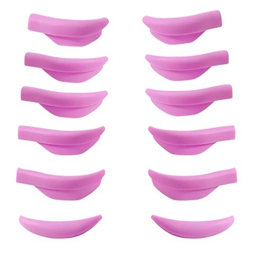 Lash Lift Pad Shield Katya Vinog DIY Wimpernwellen-Pads Mega L Curl Perm Roller - Kein Kleber nötig, Silikon-Aufsatz für Lid, ultraweich & leicht (6er-Pack, Lila)