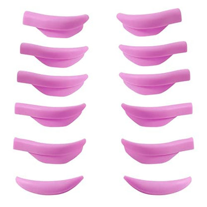 Lash Lift Pad Shield Katya Vinog DIY Wimpernwellen-Pads Mega L Curl Perm Roller - Kein Kleber nötig, Silikon-Aufsatz für Lid, ultraweich & leicht (6er-Pack, Lila)
