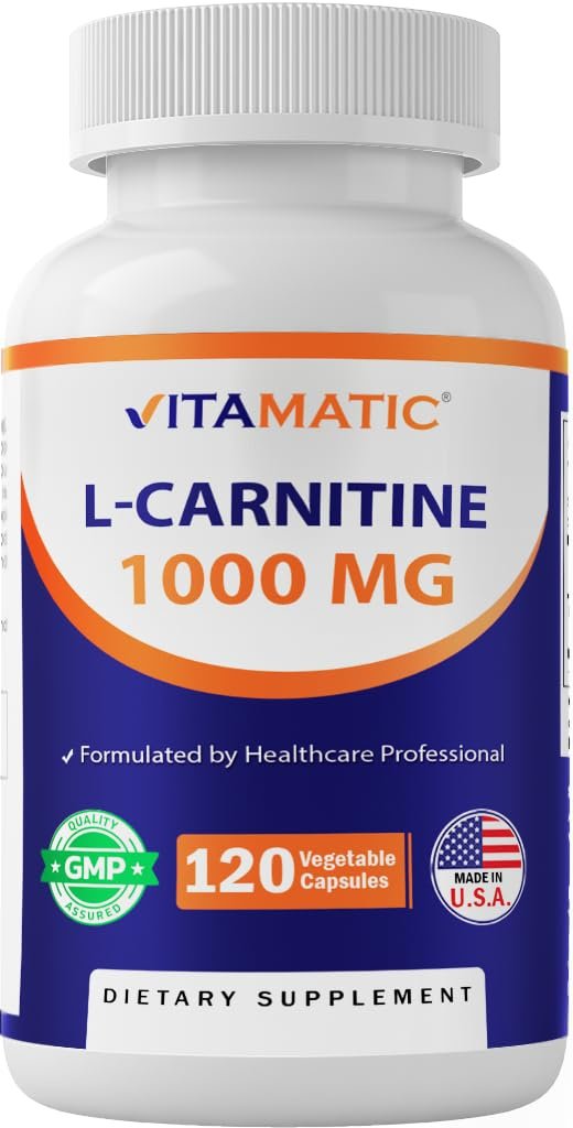 Vitamatic L-Carnitin Fumarat 1000 mg – 120 vegane Kapseln (1 Flasche)