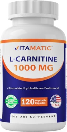 Vitamatic L-Carnitin Fumarat 1000 mg – 120 vegane Kapseln (1 Flasche)